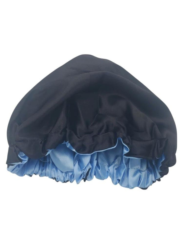 Hair System Satin Sleep Cap - Double Layered, Black