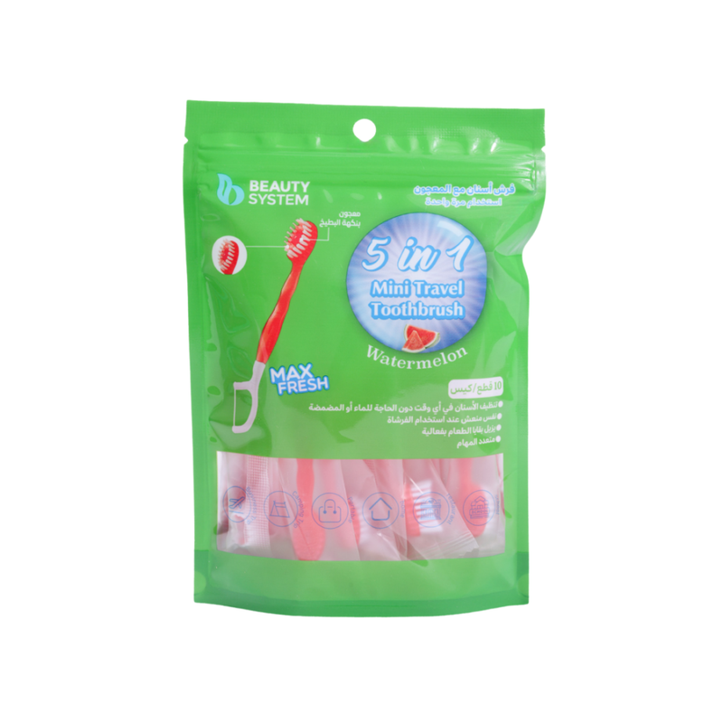 Beauty System Oral Care Travel Set, Watermelon Flavor, 10 Piece Kit