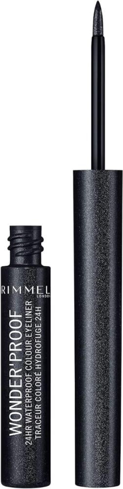 Waterproof Smudge Proof Eyeliner 24Hr Sparkly Anthracite Rimmel 06