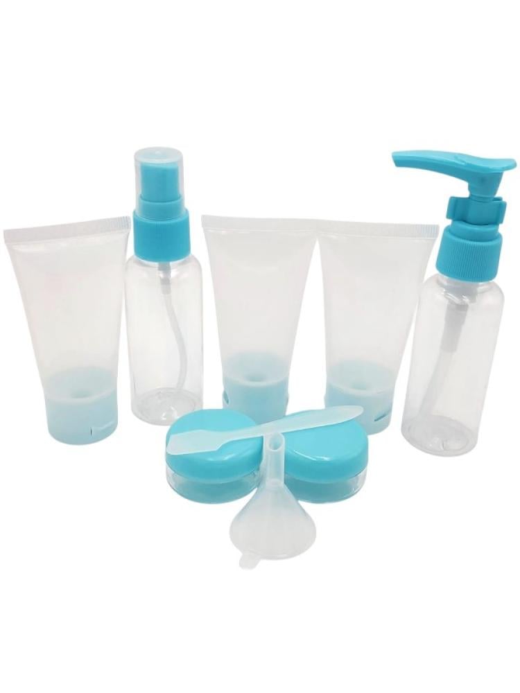 Loveme Beauty Empty Travel Container Set - 8 Pieces - Light Blue