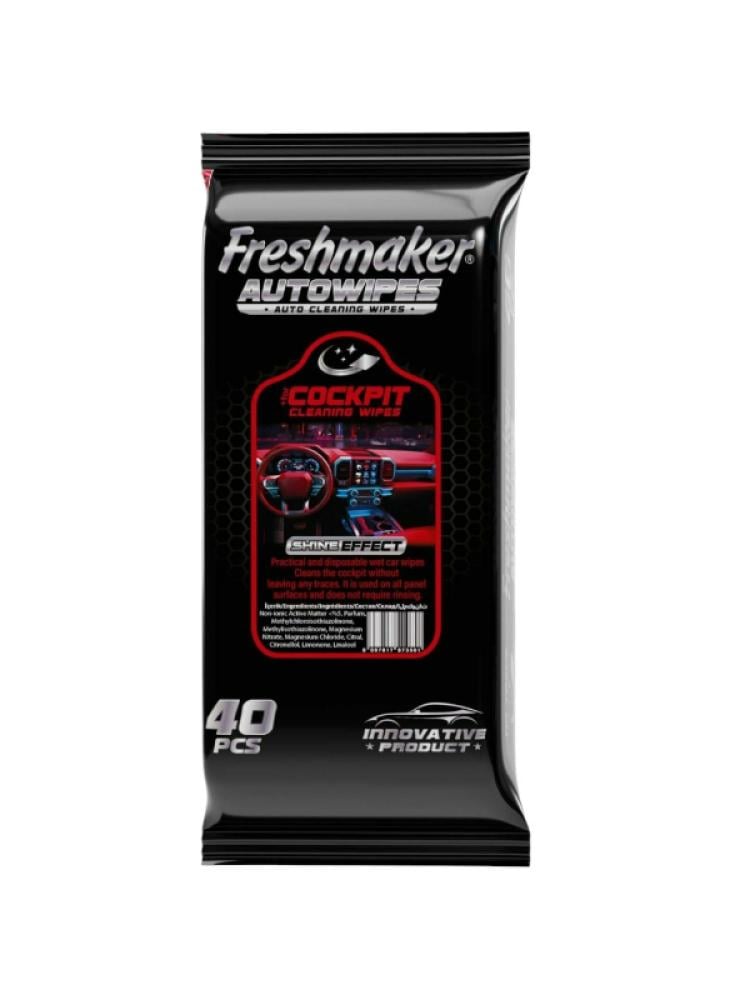 Freshmaker Car Dashboard Wipes, 40 Wipes