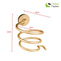 Salon System Gold Spiral Wall Mount Hair Dryer Holder