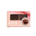 Katia Eyebrow Powder and Gel Kit KB002 Dark Brown, with Double Brush
