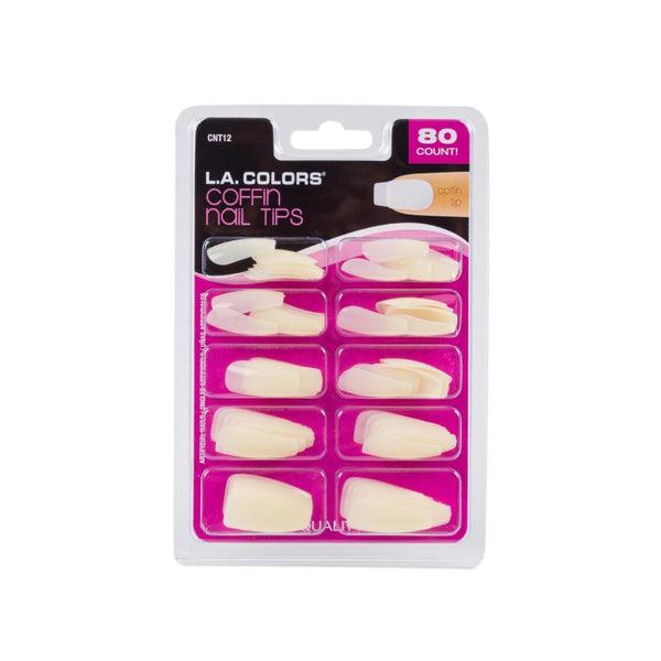 La Colors Full Cover Square Nail Tips, 80 Count