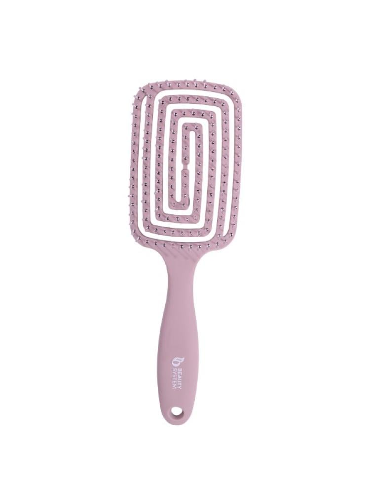 Detangling Hair Brush Flexible Teeth Smooth Tangle-Free Beauty System Pink