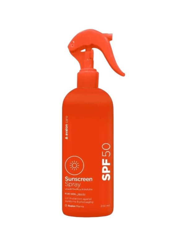 Sunscreen Spray SPF 50 Over Makeup Lightweight Avalon Pharma 200ml
