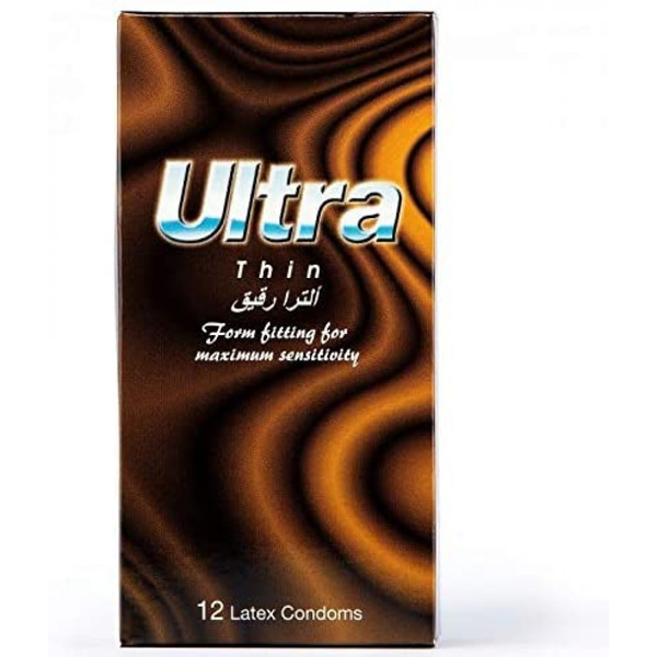 Condoms Thin Latex Natural Feel High Sensitivity Ultra 12 Pieces
