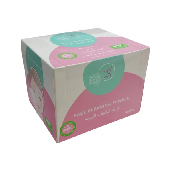 Al Arayes Facial Cleansing Pads, 100% Viscose, Biodegradable, 40 Count