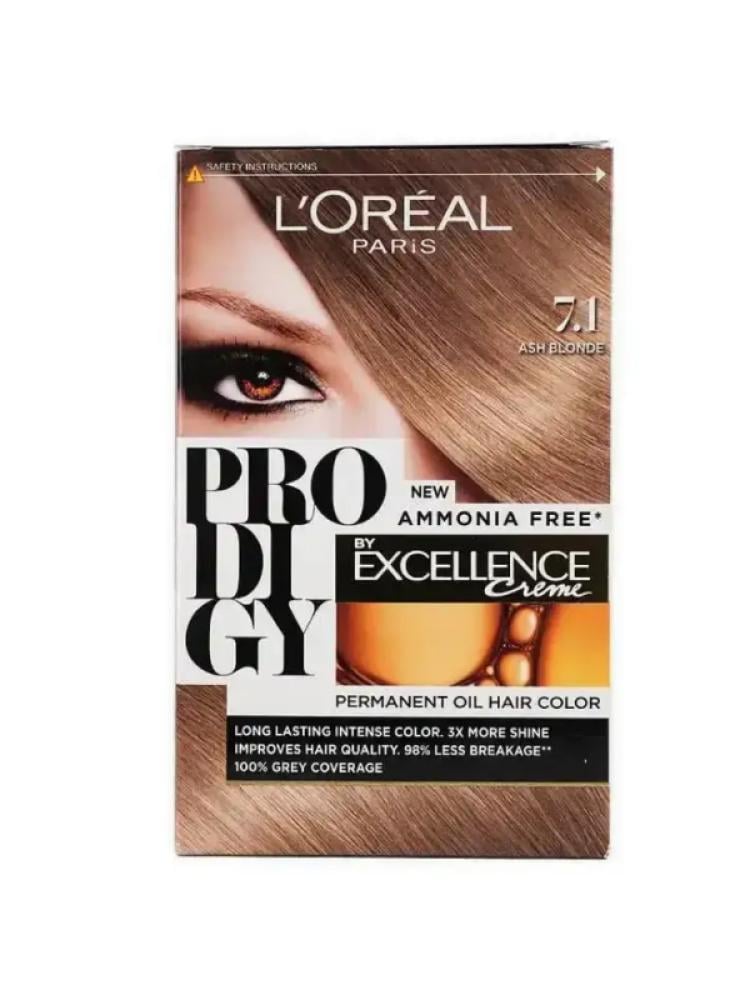 Blonde Hair Dye 7.1 Ash Blonde Ammonia-Free L'Oreal Paris Prodigy