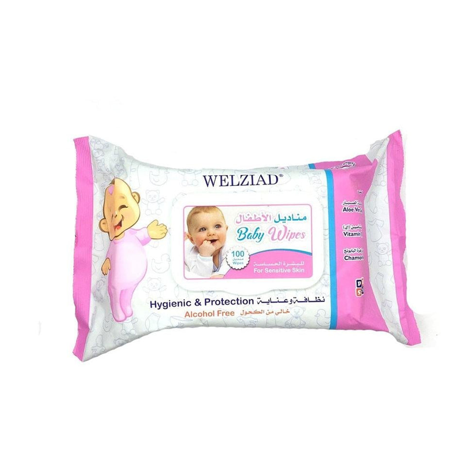 Welziad Baby Wet Wipes for Sensitive Skin Gentle Cleansing 100 wipes