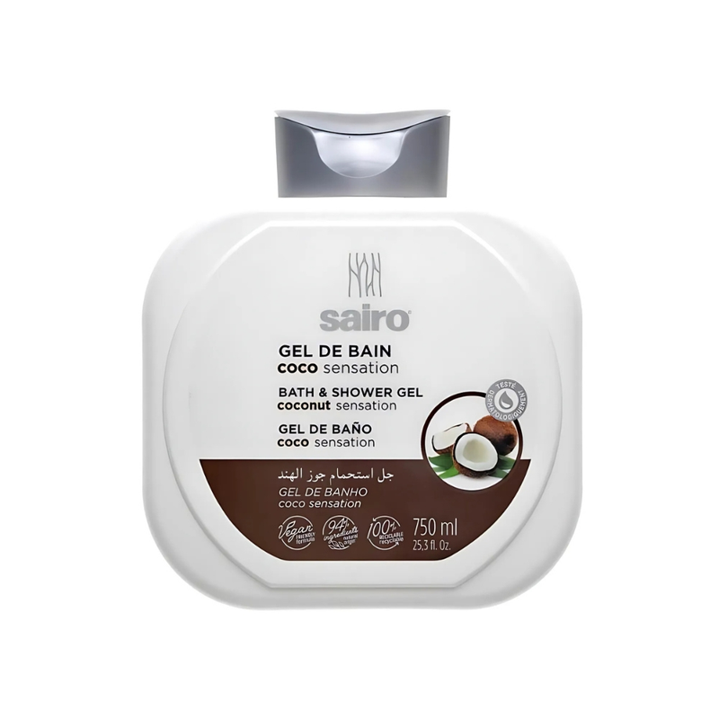Sairo Coconut Shower Gel, Moisturizing Body Wash, 750ml