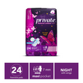 Best Night Sanitary Pads Maxi With Wings Private 24 Pcs