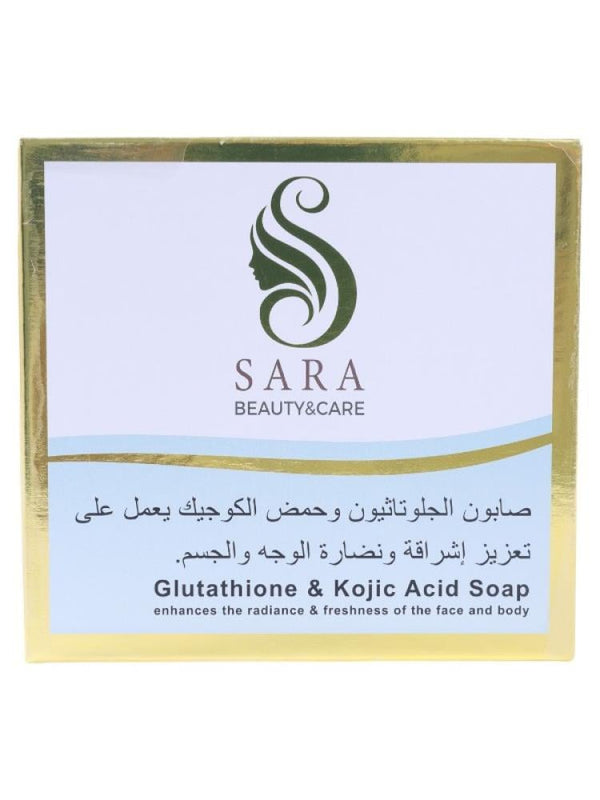 Brightening Bar Soap with Glutathione and Kojic Acid by Sara Beauty 150g