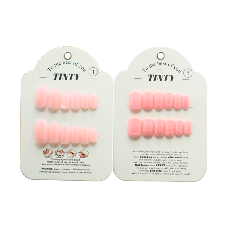 Tinty Artificial Nails Size 1 No. 1 Self-Adhesive