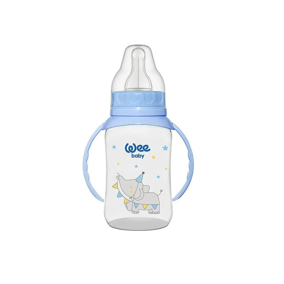 Wee Baby Silicone Baby Bottle 6-18 Months Pink Comfortable Design 150ml