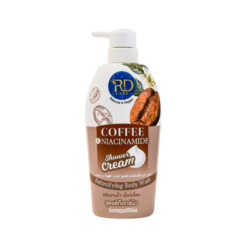 R&d Coffee Skin Lightening Shower Cream 500ml Exfoliating Body Wash