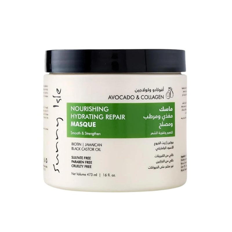 Sunny Isle Avocado & Collagen Hair Mask Deep Conditioning Treatment 473 ml