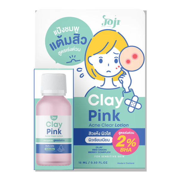 Purifying Tonic Lotion Clay Pink Acne Skin Care Joji Secret Young 158ml