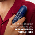 Nivea Men Cool Kick Roll-On Deodorant, 48-Hour Sweat Protection, 50ml