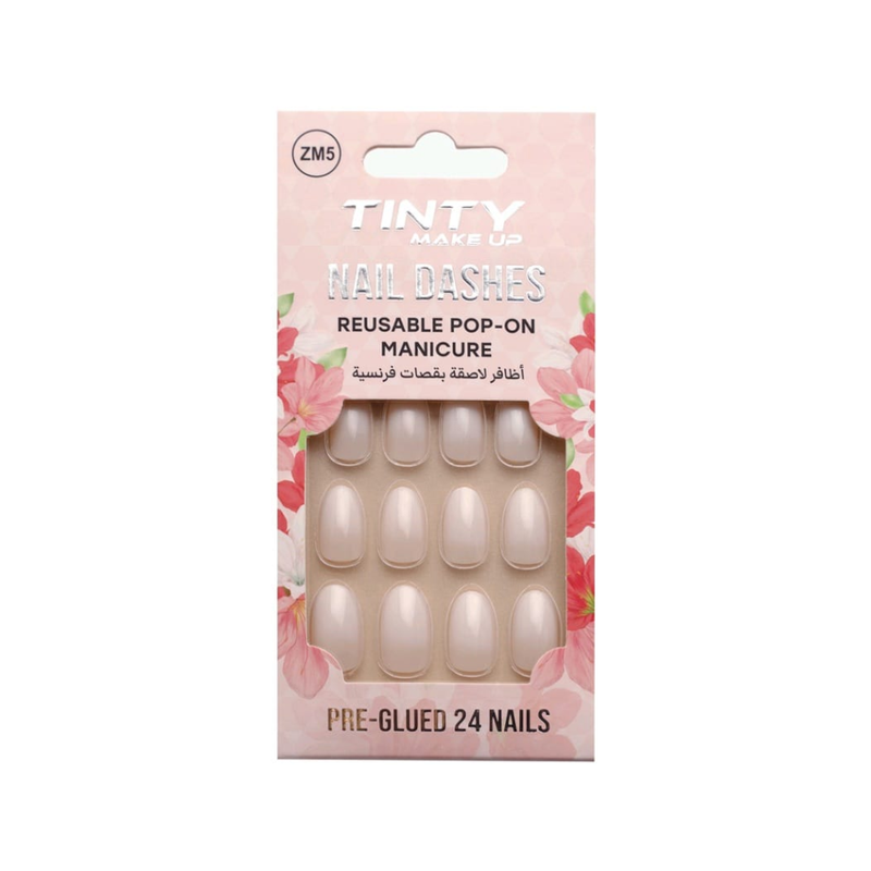 Tinty French Cut Adhesive Nails, 24 Pieces, ZM5