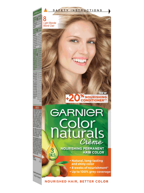 Light Brown Hair Color Light Blonde 8 Garnier 100ml