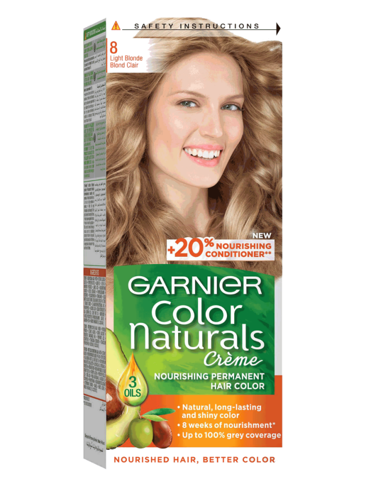 Light Brown Hair Color Light Blonde 8 Garnier 100ml