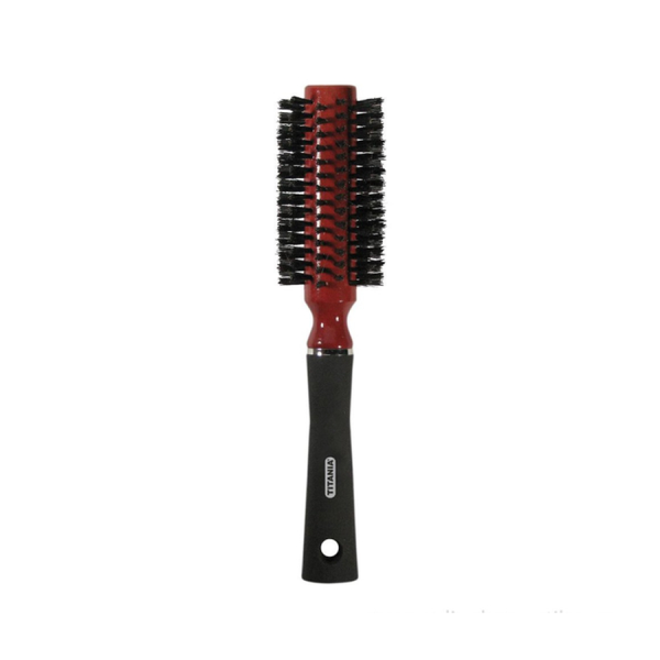 Titania Hair Dryer Brush Round Thermal Brush Natural Wood 25 cm