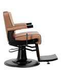 Salon System Men's Barber Chair 5228H-197 - Cappuccino with Black Iron