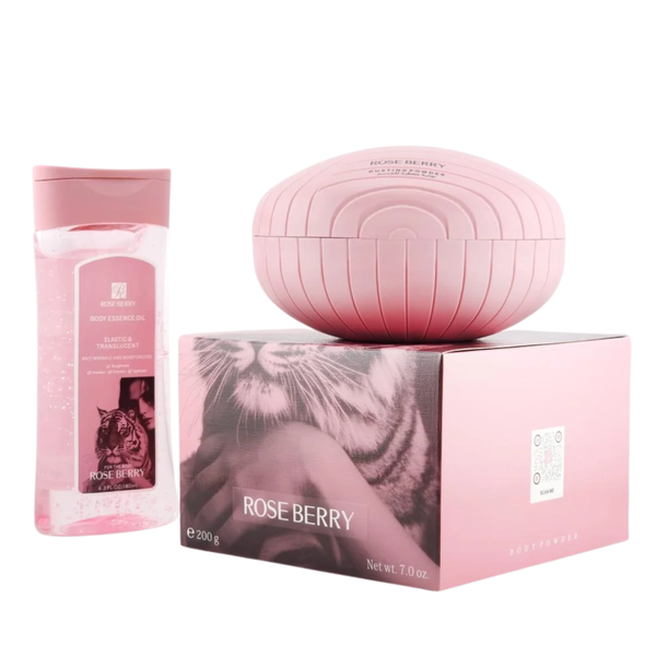Rose Berry Scented Powder and Oil Set