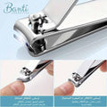 Banti Nail Clippers, 2-Piece Set, Stainless Steel, Precision Trimming