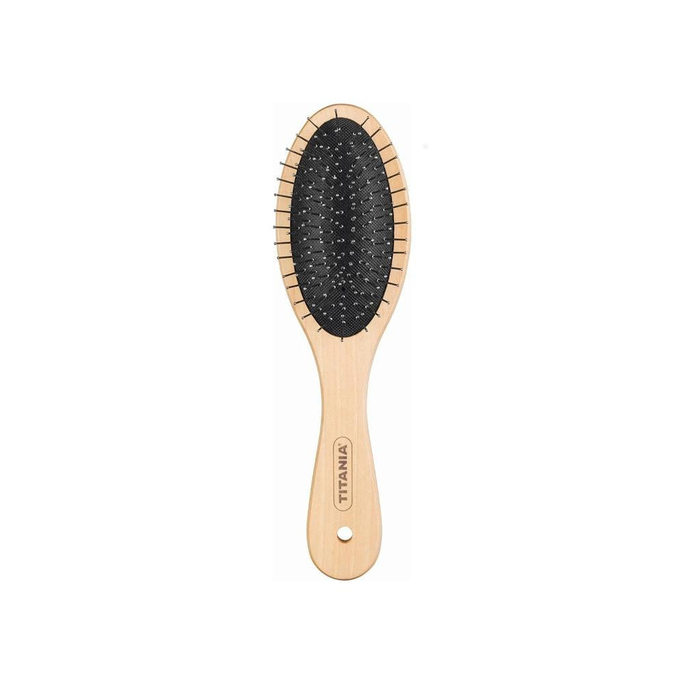 Titania Wooden Massage Hair Brush Model 2825 for Scalp Stimulation 1pc
