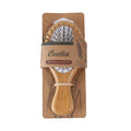 Hair System Travel Hairbrush - Wooden Handle, Metal Bristles
