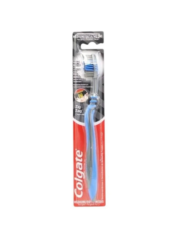 Colgate Zig Zag Charcoal Toothbrush Medium Bristles