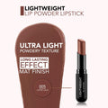 Flormar Light Wigget Lip Powder Lipstick, 005 Coffee Lover, Velvety Finish