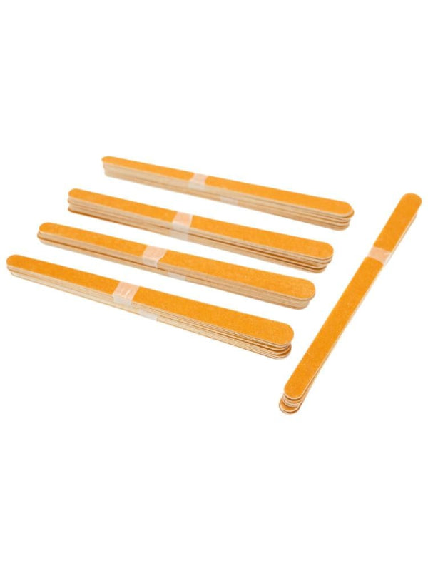 Salon System Wooden Nail File - 50 Pieces