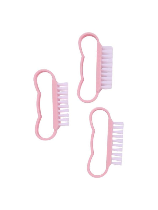 Salon System Nail Cleaning Brushes - 3 Pieces | Assorted Colors