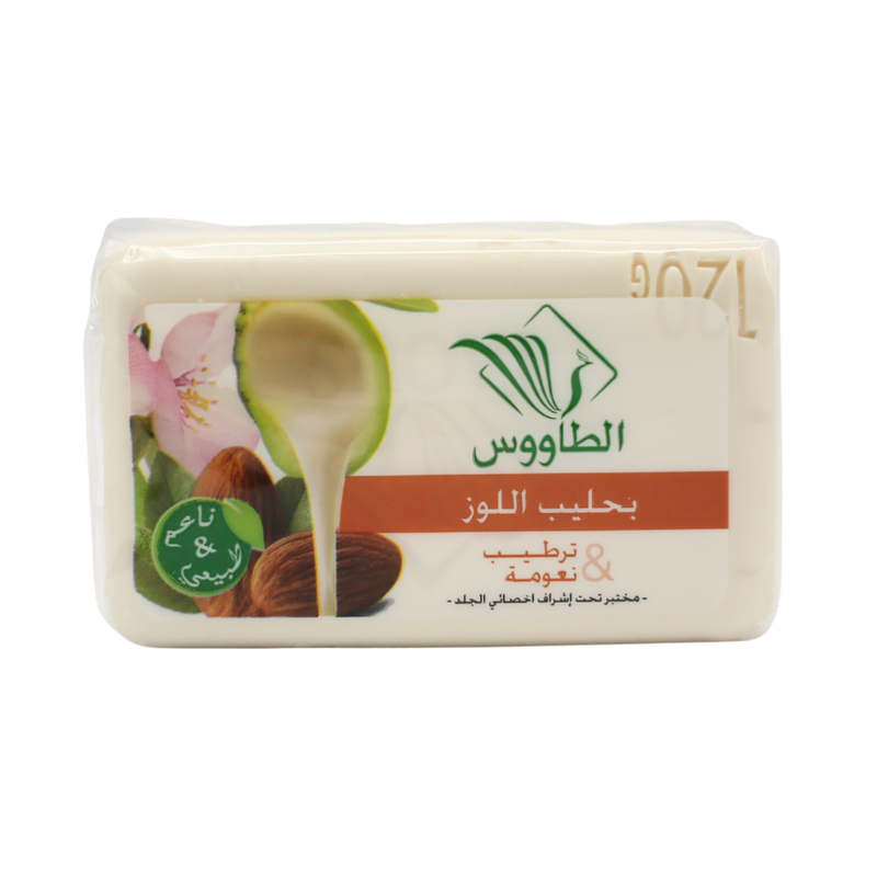 Peacock Almond Milk Soap, Skin Cleansing and Moisturizing, 120g