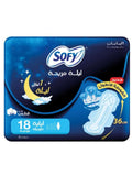 Sofy Maxi Thick Long Night Pads - 18 Count