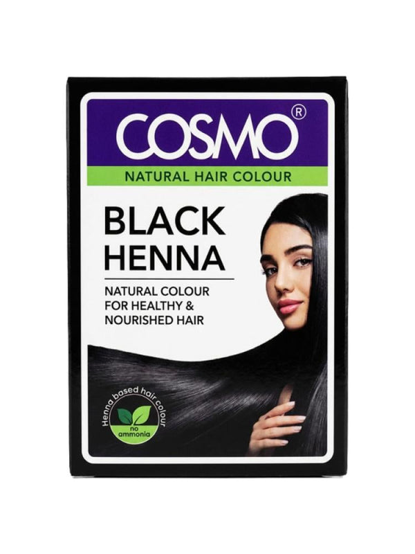 Henna Powder Hair Dye Natural Soft Black Cosmo 10g