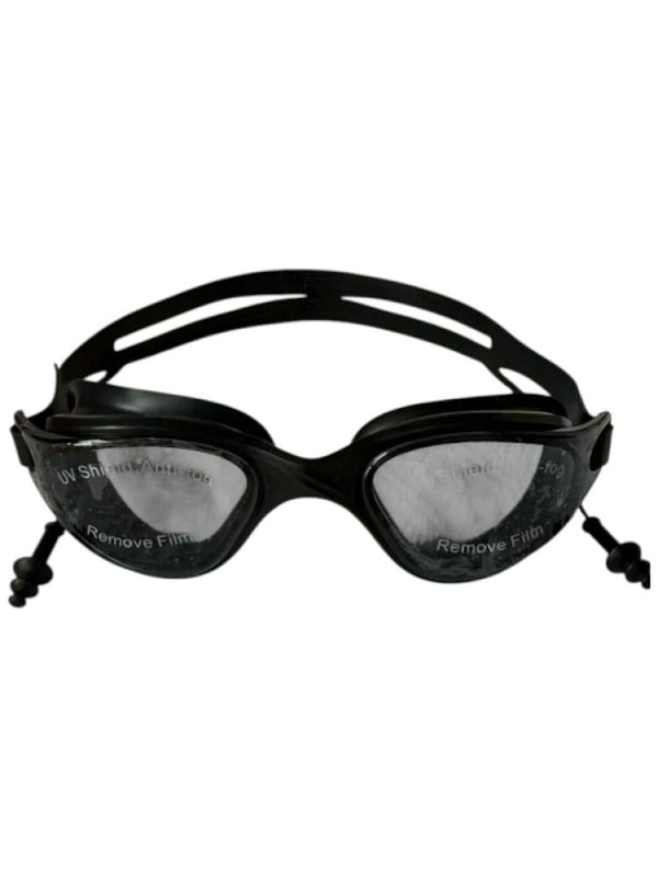 Children's Black Swimming Goggles with Anti-Fog and UV Protection