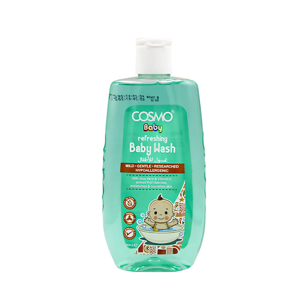 Cosmo Baby Body Wash with Aloe Vera Extract, Gentle & Moisturizing, 500ml