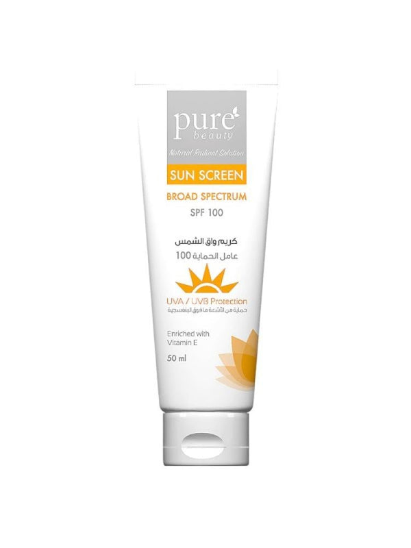Sunscreen Cream SPF 50 Broad Spectrum Vitamin E Pure Beauty 50ml