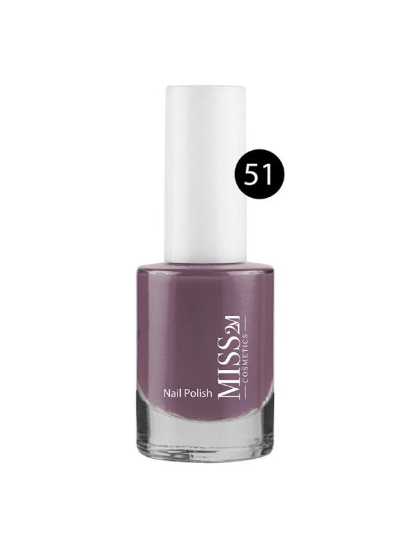 Miss 2M Nail Polish Shade 51 - Rich Color, High Gloss Finish, 12ml