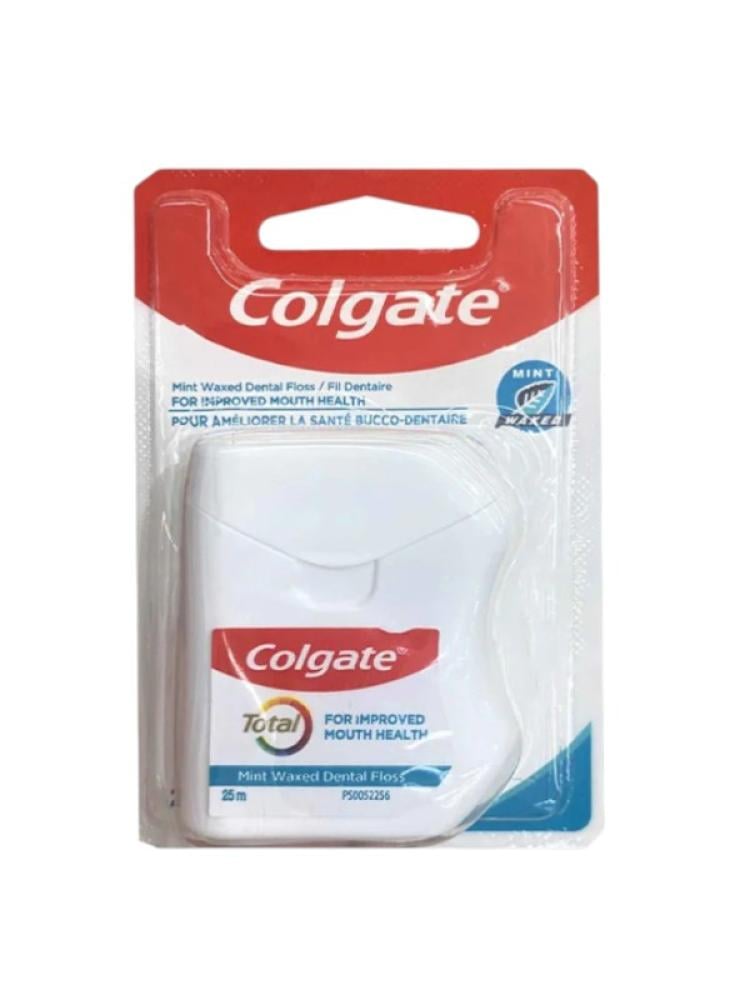 Colgate Waxed Dental Floss Mint Flavour for Tight Spaces 50m