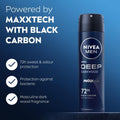 Nivea Men Deodorant Spray Deep Dry Clean Charcoal 200ml