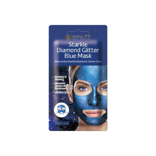 Skinlite Blue Diamond Glitter Face Mask, Exfoliating, 10g