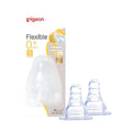 Pigeon Flexible Feeding Nipple for 0-3 Months, BPA-Free, 2 Pack