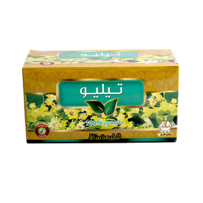 Wadi Al Nahal Linden Herbal Tea, 100% Natural, 30 Tea Bags