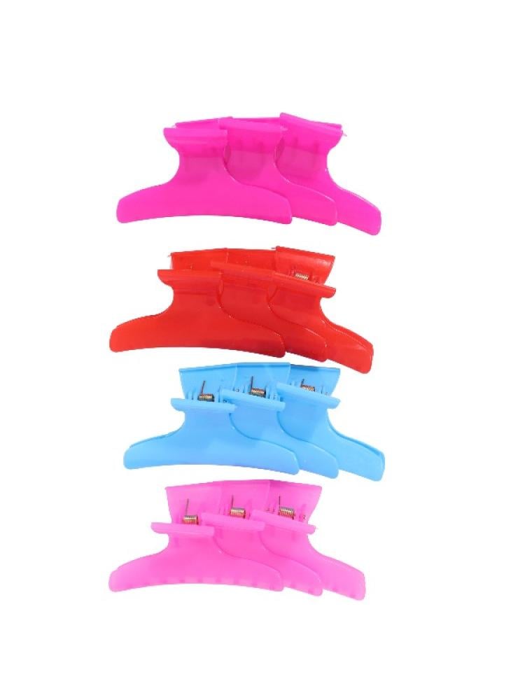 Salon System Hair Clips - 12 pcs, Assorted Colors
