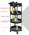 Salon System Metal & Plastic Storage Cart for Salon Tools - Black